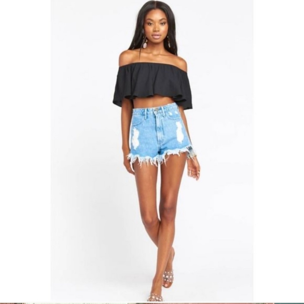 Show Me Your Mumu Heidi Ruffle Crop top New